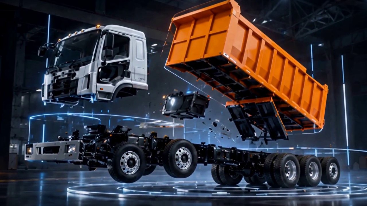 Komponen kabin dan bak dump truck