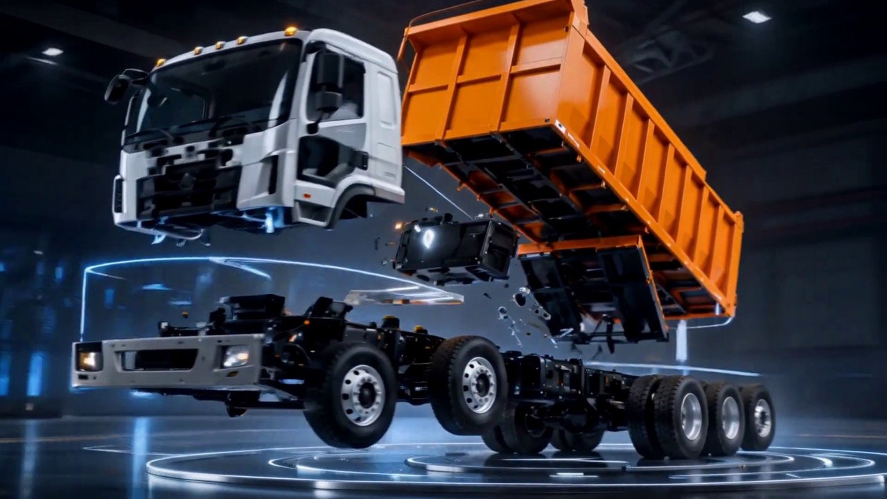 Komponen dump truck terurai